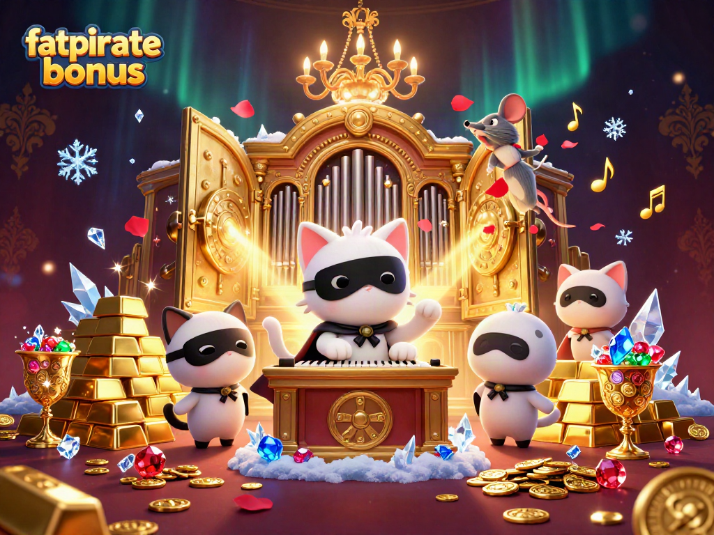 Discover the fatpirate bonus with a vibrant casino scene featuring captivating characters and gleaming treasure.