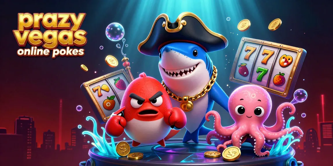 Spin the reels and play crazy vegas online pokies with pirate characters and slot symbols.